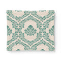 Botanical Medallion Cotton Comforter — Green Vintage Floral Bedding