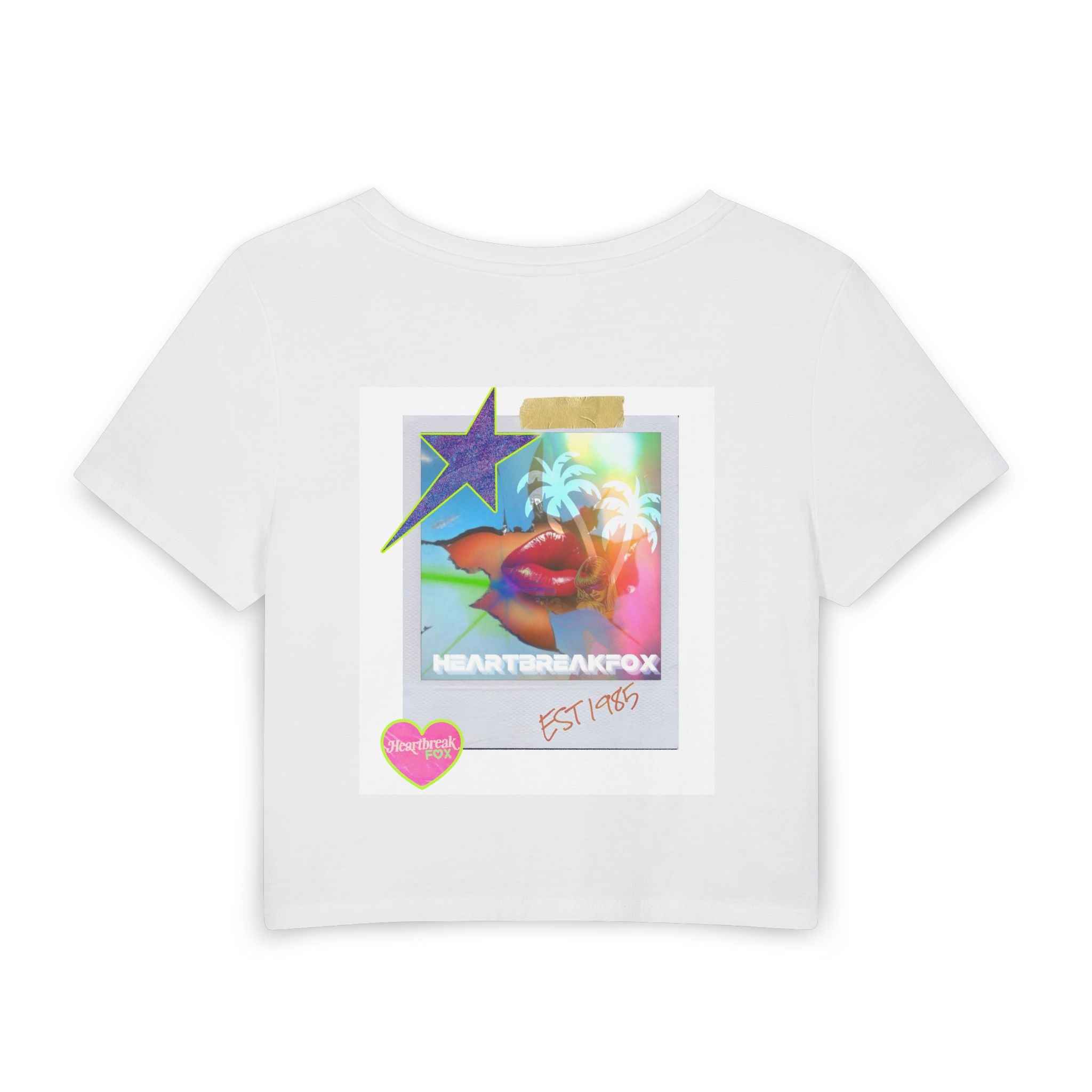 Crop Tee — "Baby Doll" Heart Polaroid Graphic