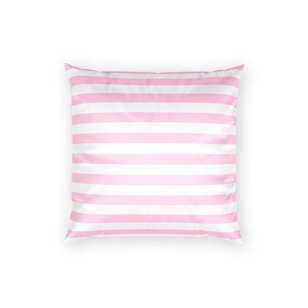 Pink Stripe Velvet Pillow Cover — Soft Poly Velvet Decorative Throw Pillow