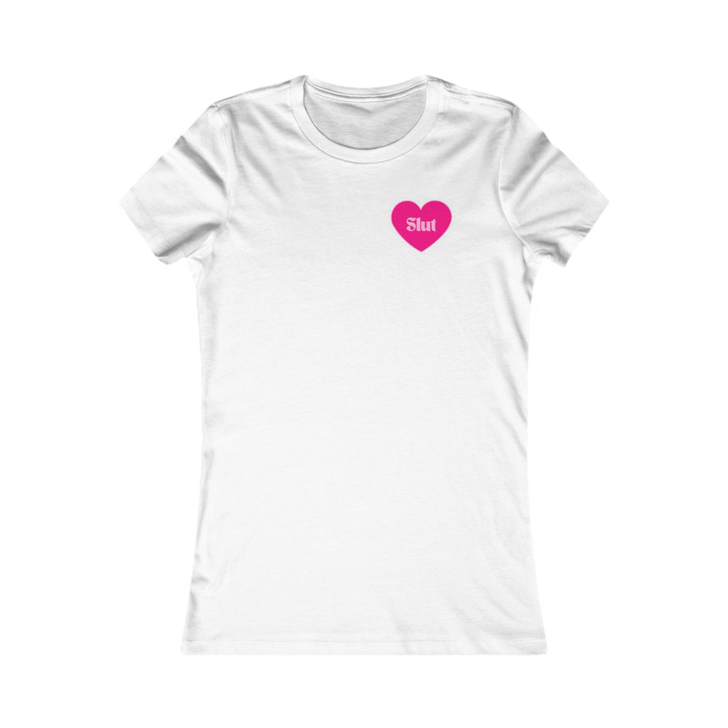 Women's Tee — 'Saturdays Are For The Hoes' Pink Heart Graphic