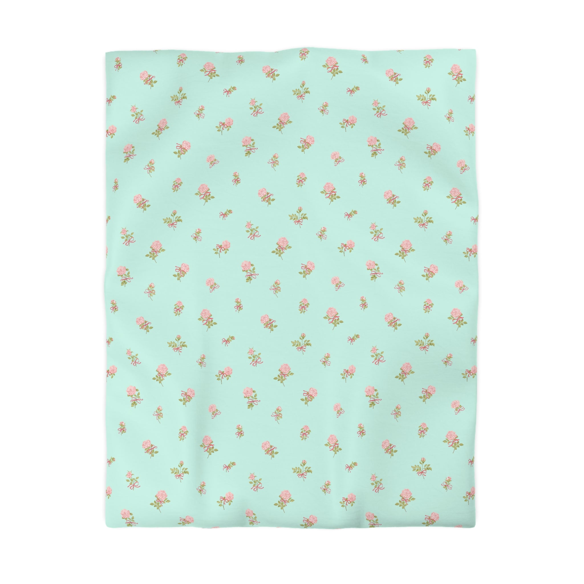 Floral Mint Duvet Cover