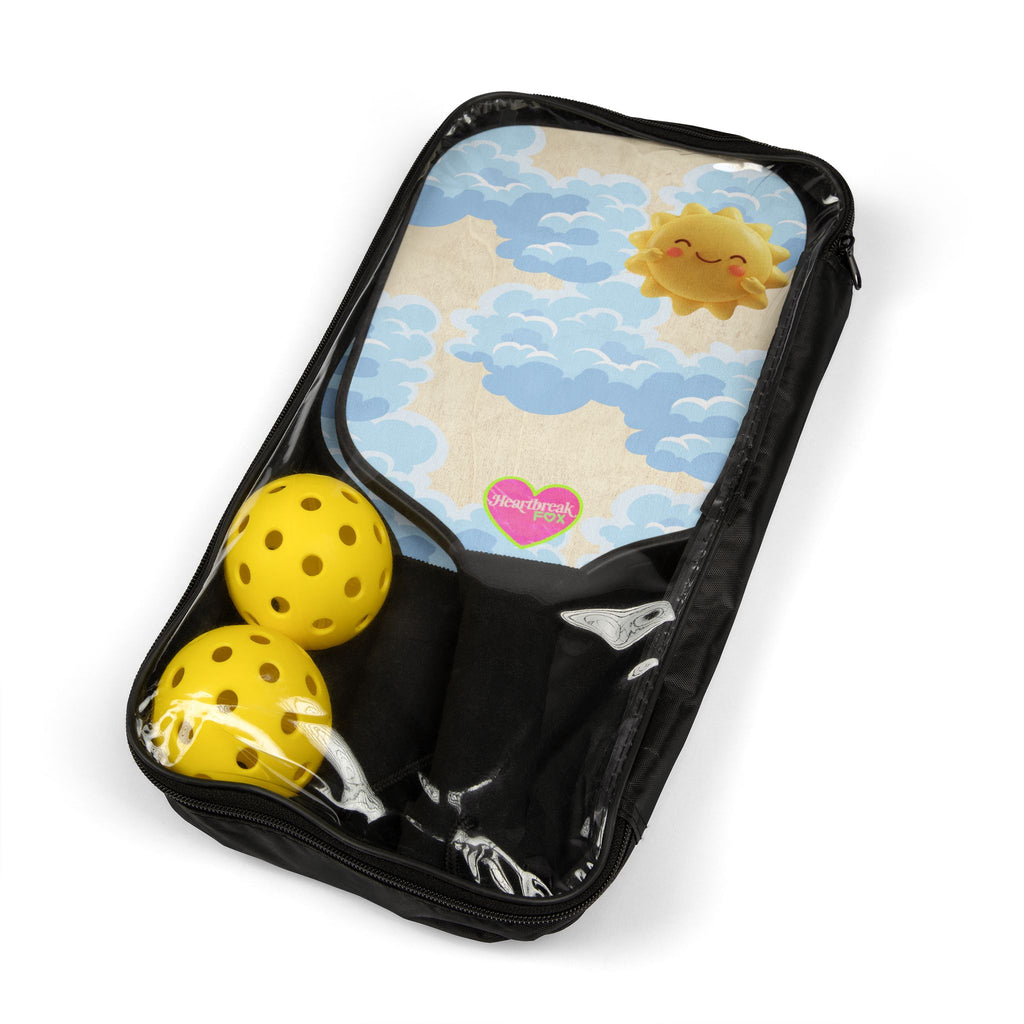 Pickleball Paddle Set —  Sunny Clouds