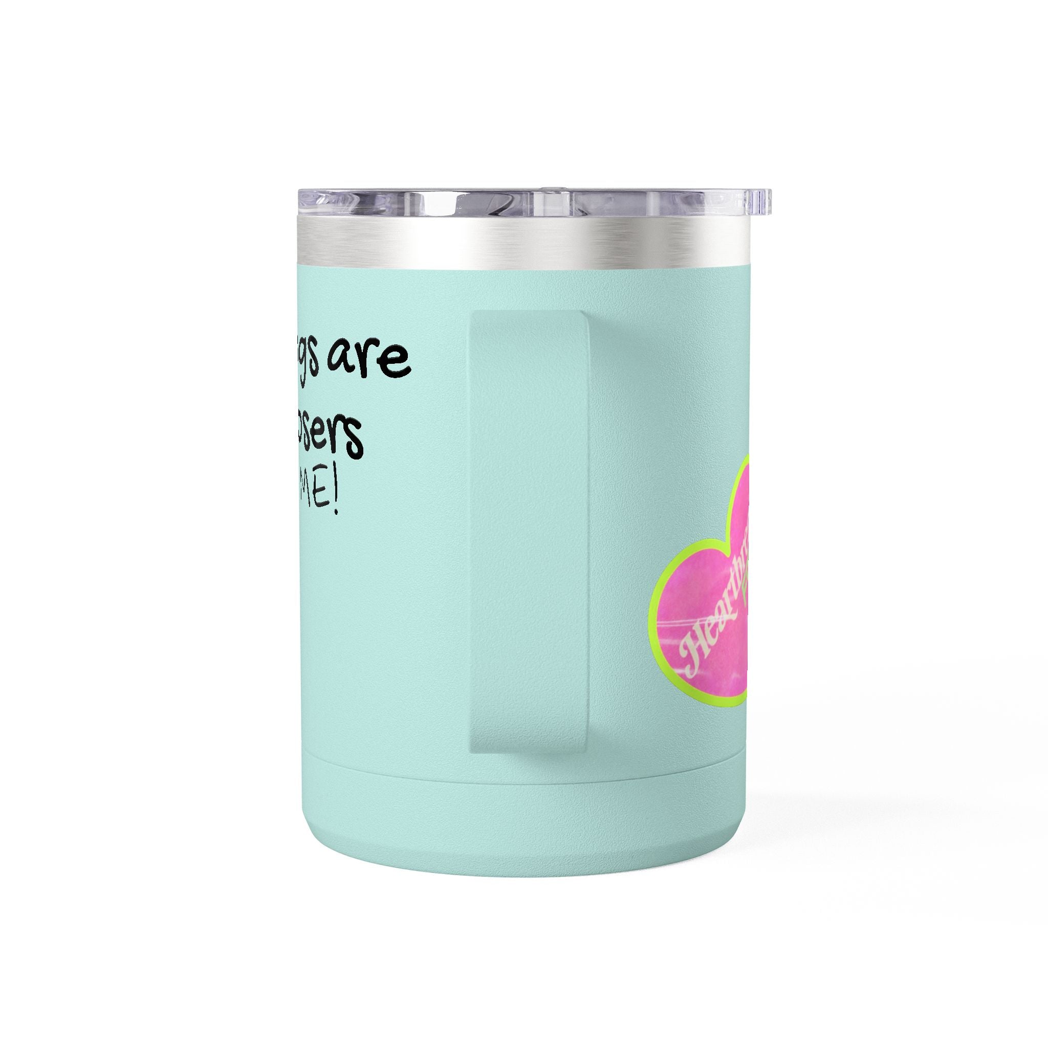 15oz Coffee Tumbler — "Mornings Are for Losers, Not Me!" Travel Mug