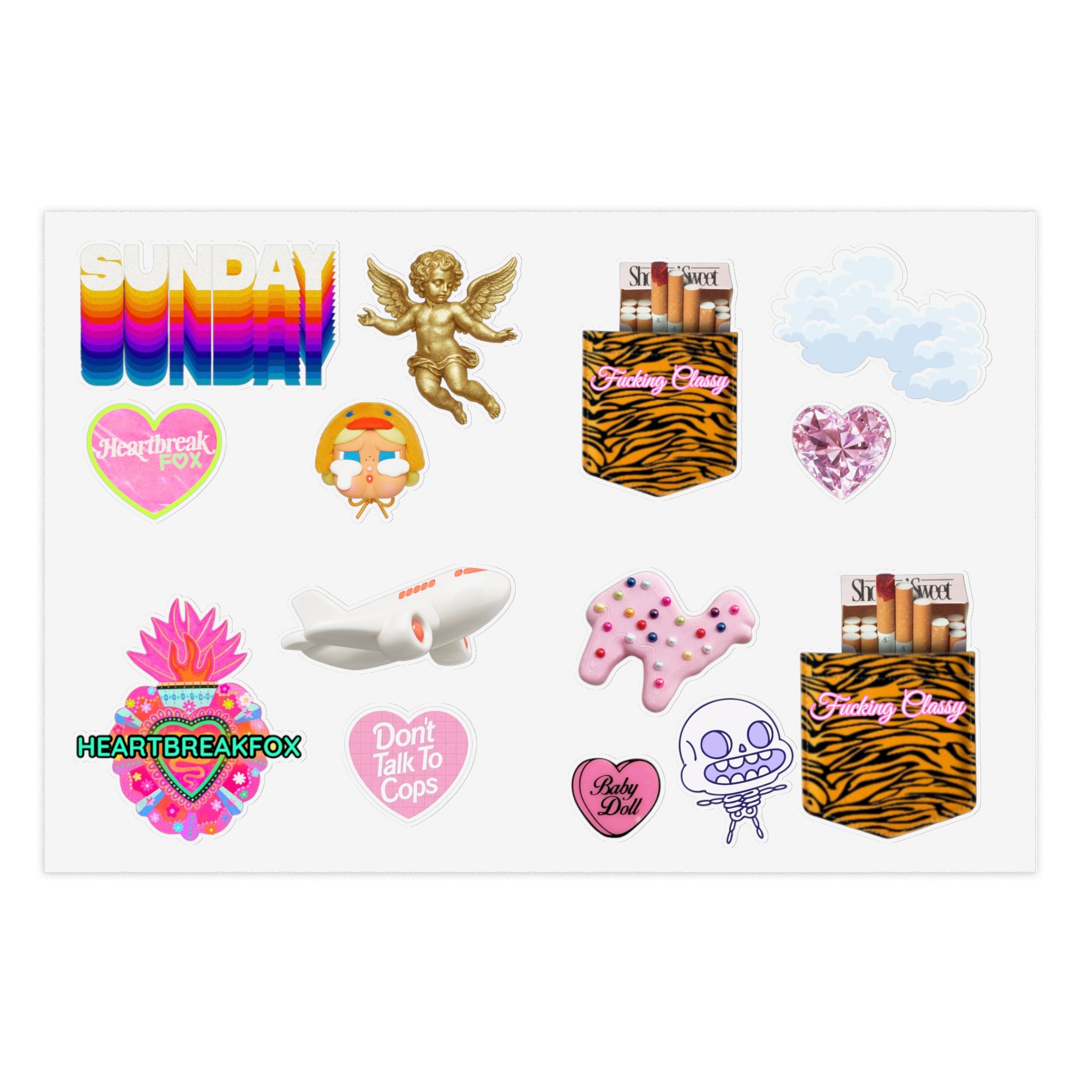 HeartBreakFox Sticker Sheet