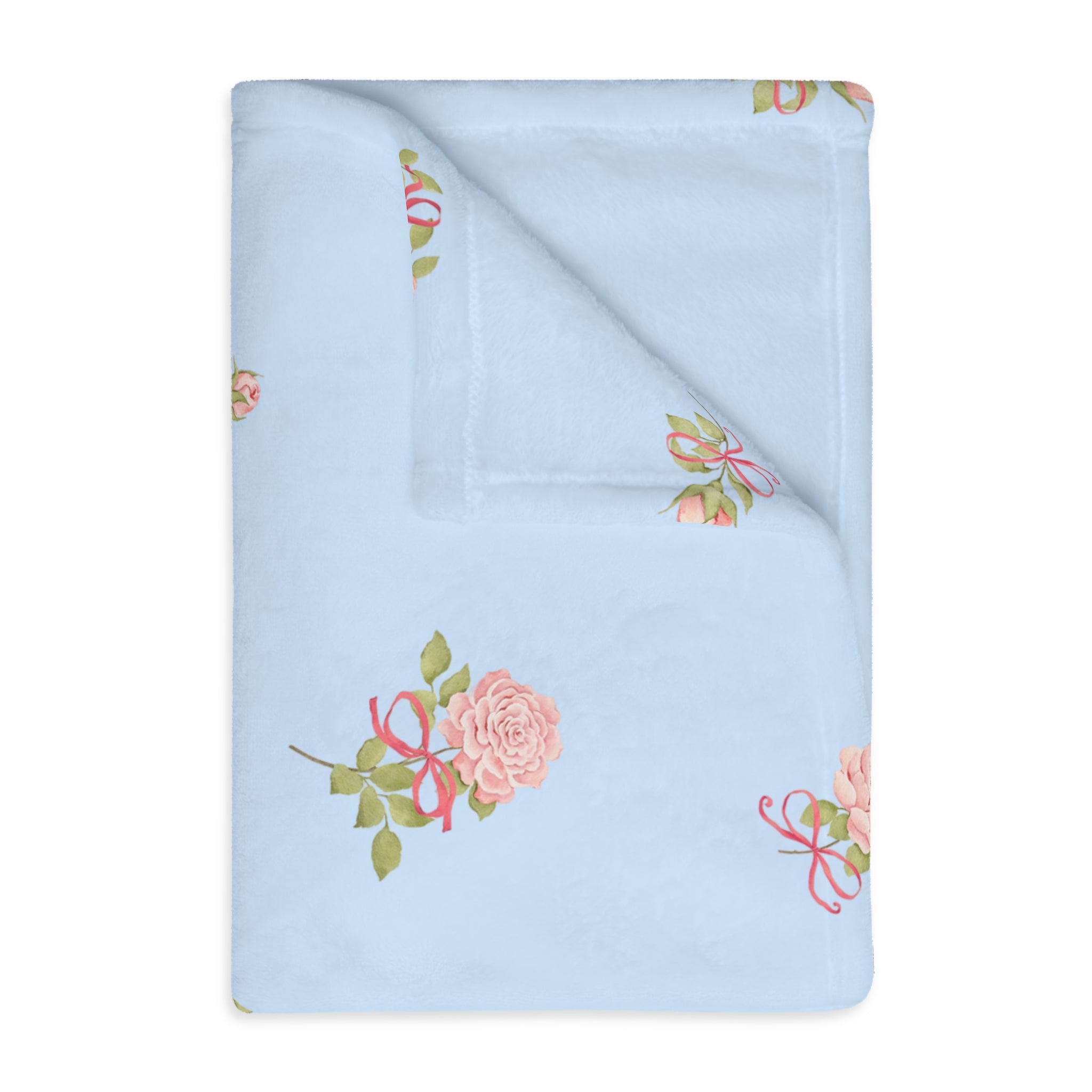 Floral Rose Toss Microfiber Blanket