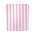 Pink Stripe Fleece Sherpa Blanket