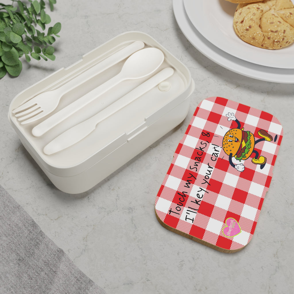 Bento Lunch Box — "Touch My Snacks, & I'll Key Your Car"