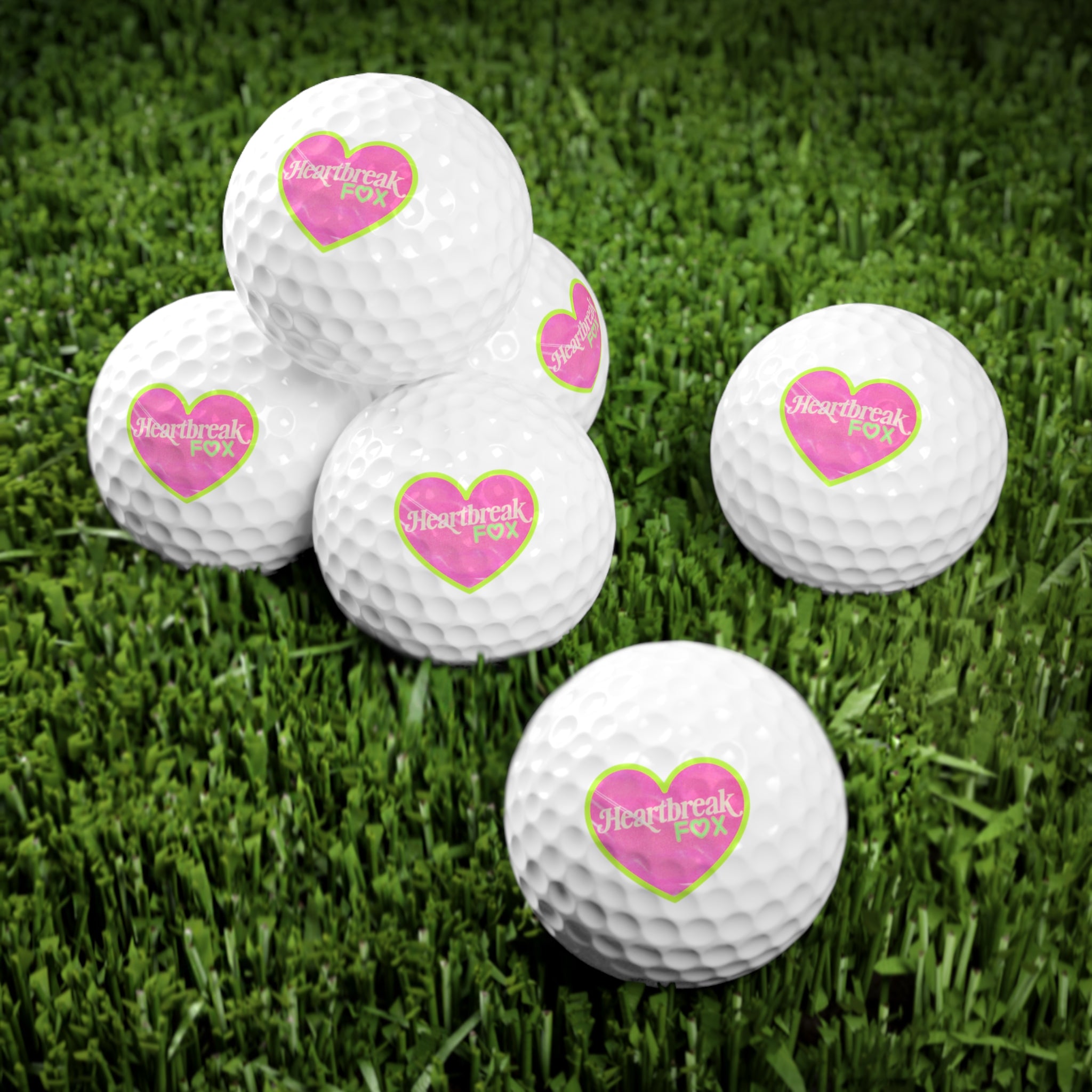 GirlyGirl Golf Balls, 6pcs