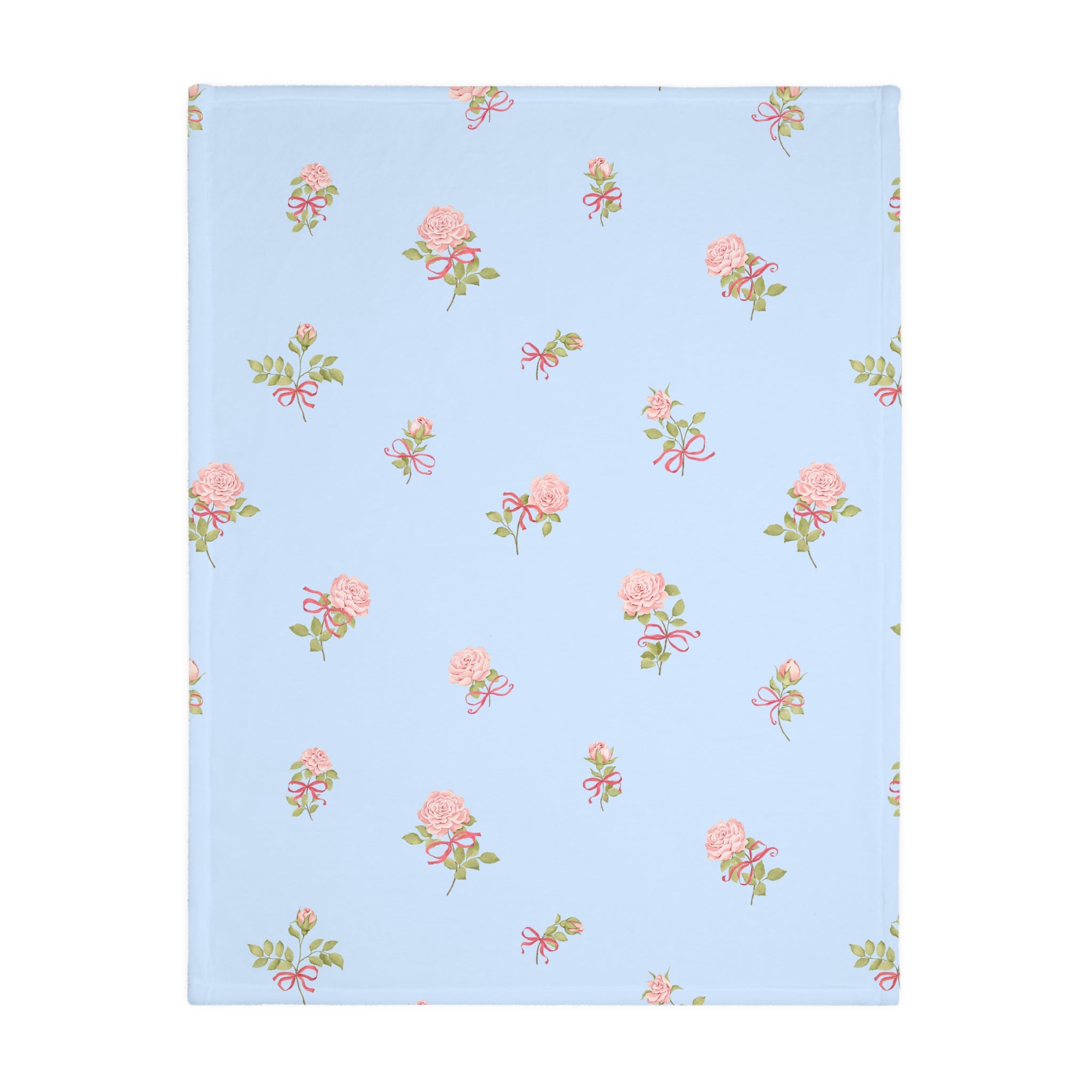 Floral Rose Toss Microfiber Blanket