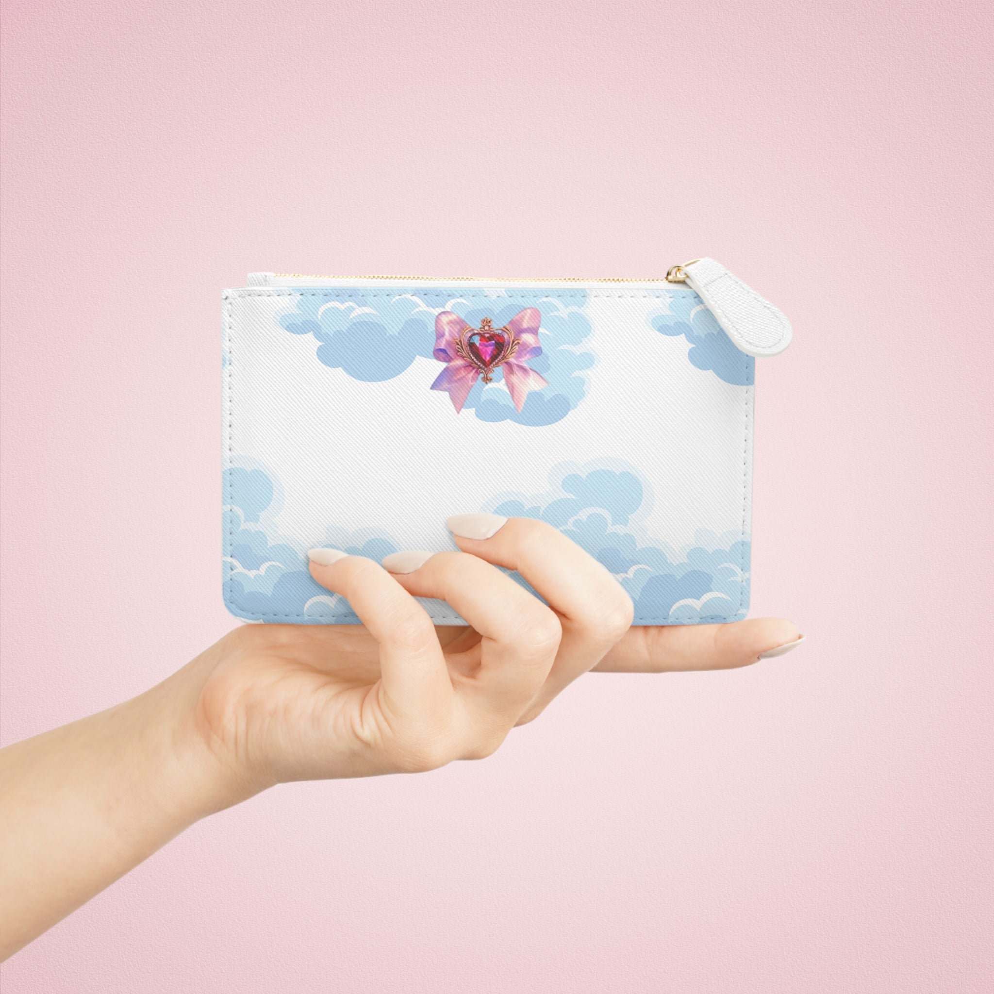 Mini Clutch — Pastel Cloud Wristlet