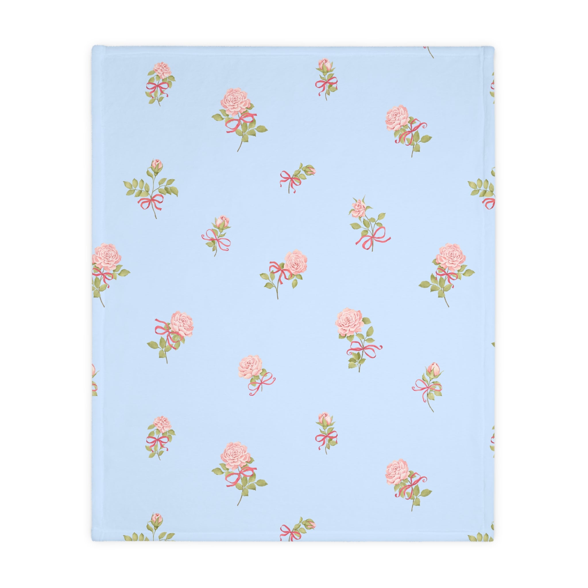 Floral Rose Toss Microfiber Blanket
