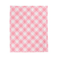 Pink Plaid Velveteen Plush Blanket