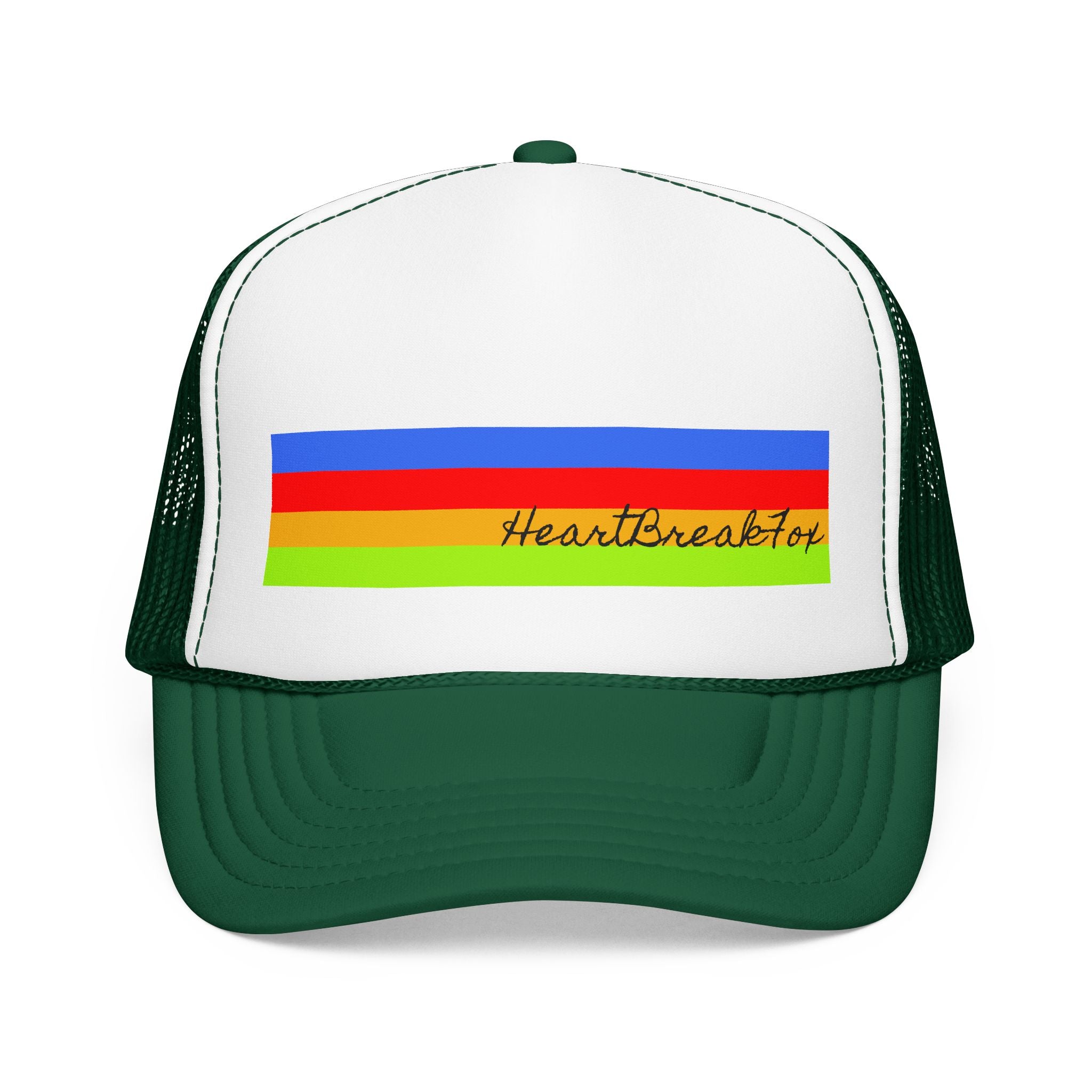 Retro Rainbow "Heartbreaker" Foam Cap