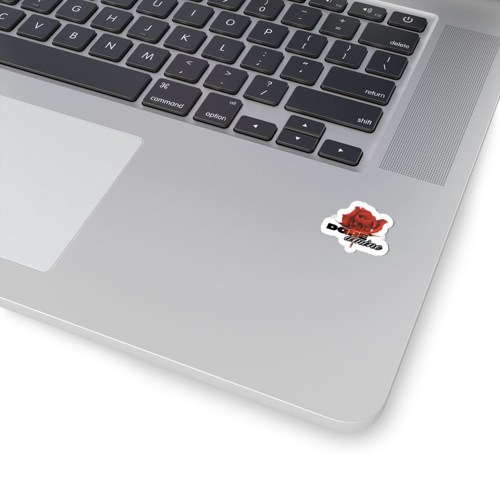 Rose Graphic Kiss-Cut Sticker — "Dope Anime" Laptop Decal
