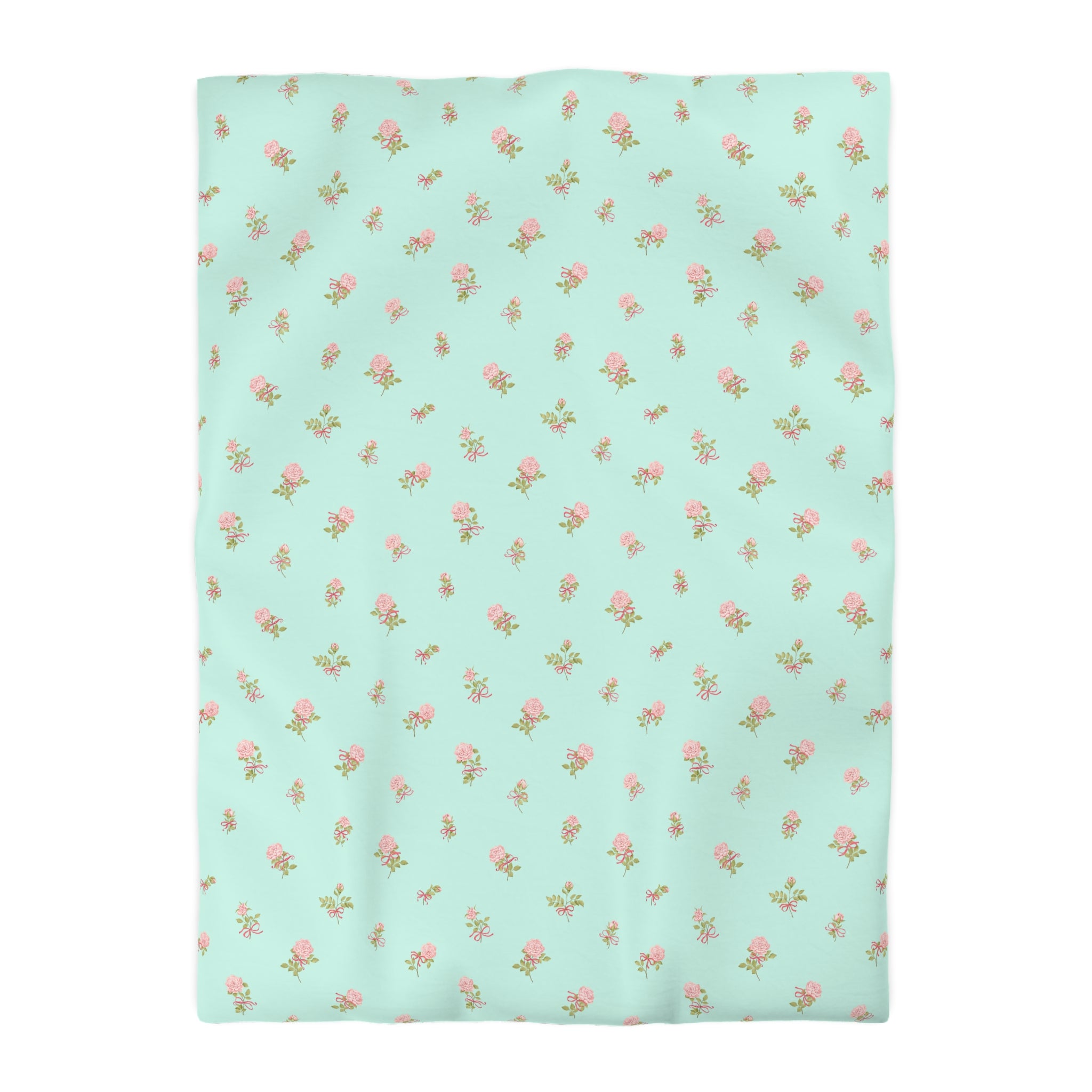 Floral Mint Duvet Cover