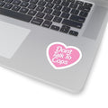 Don’t Talk To Cops Pink Heart Sticker — Kiss-Cut Vinyl Decal