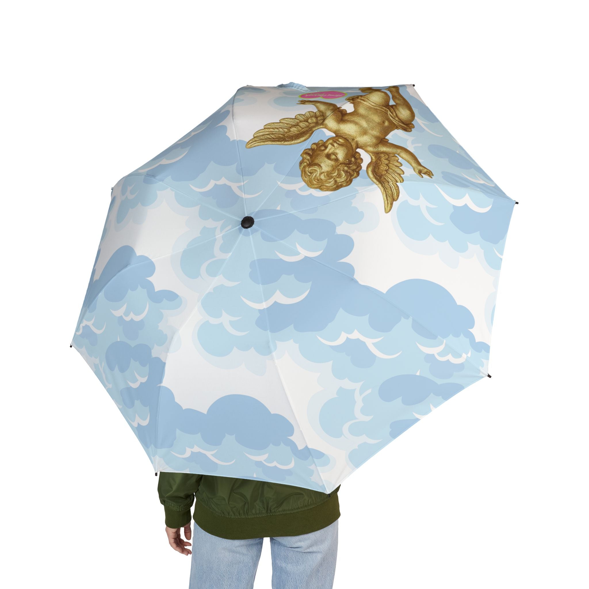 Cloud Angel Foldable Umbrella — Semi‑Automatic Travel Umbrella