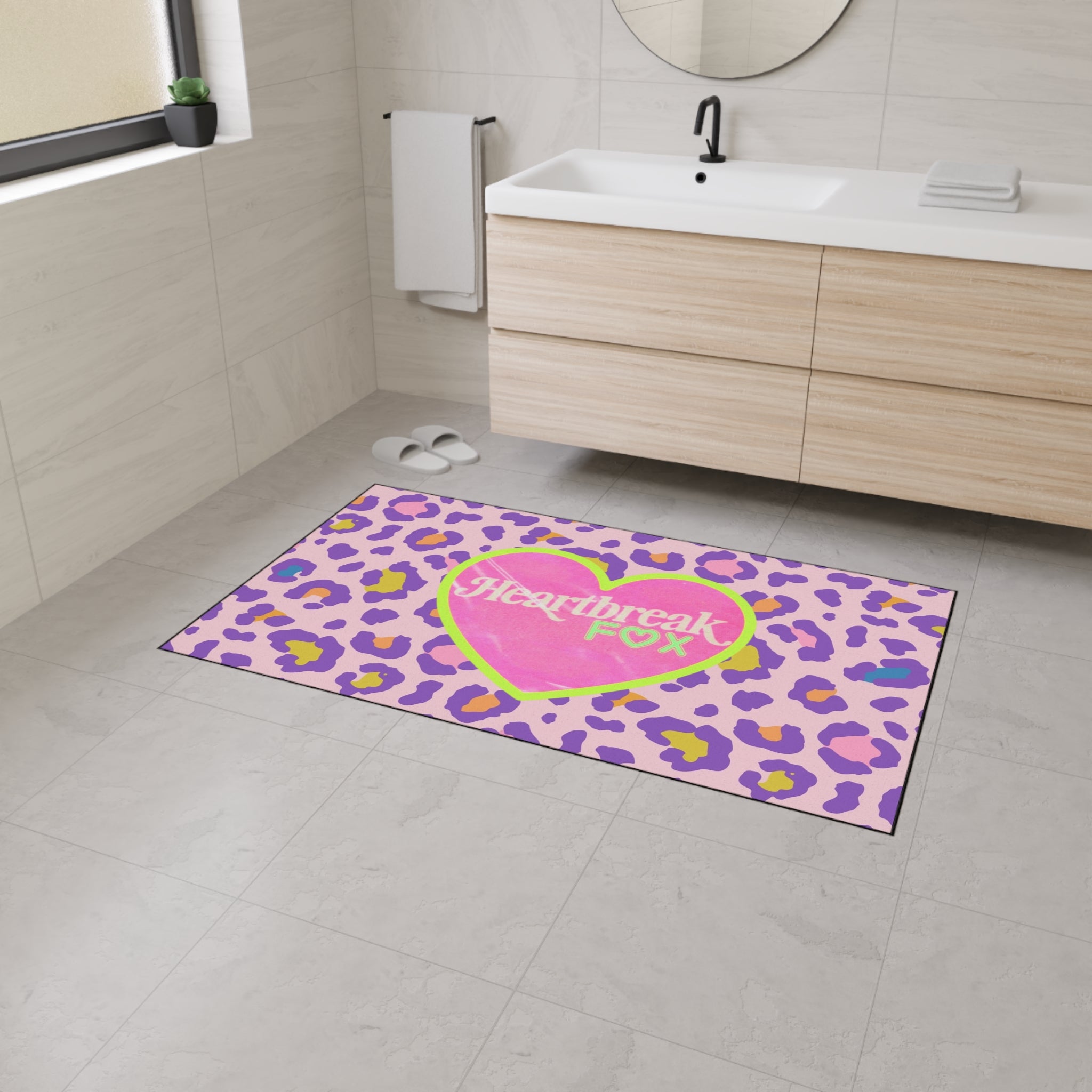 Heartbreak Fox Leopard Floor Mat