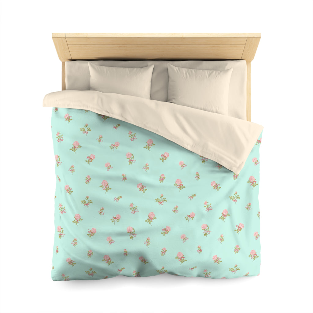 Floral Mint Duvet Cover