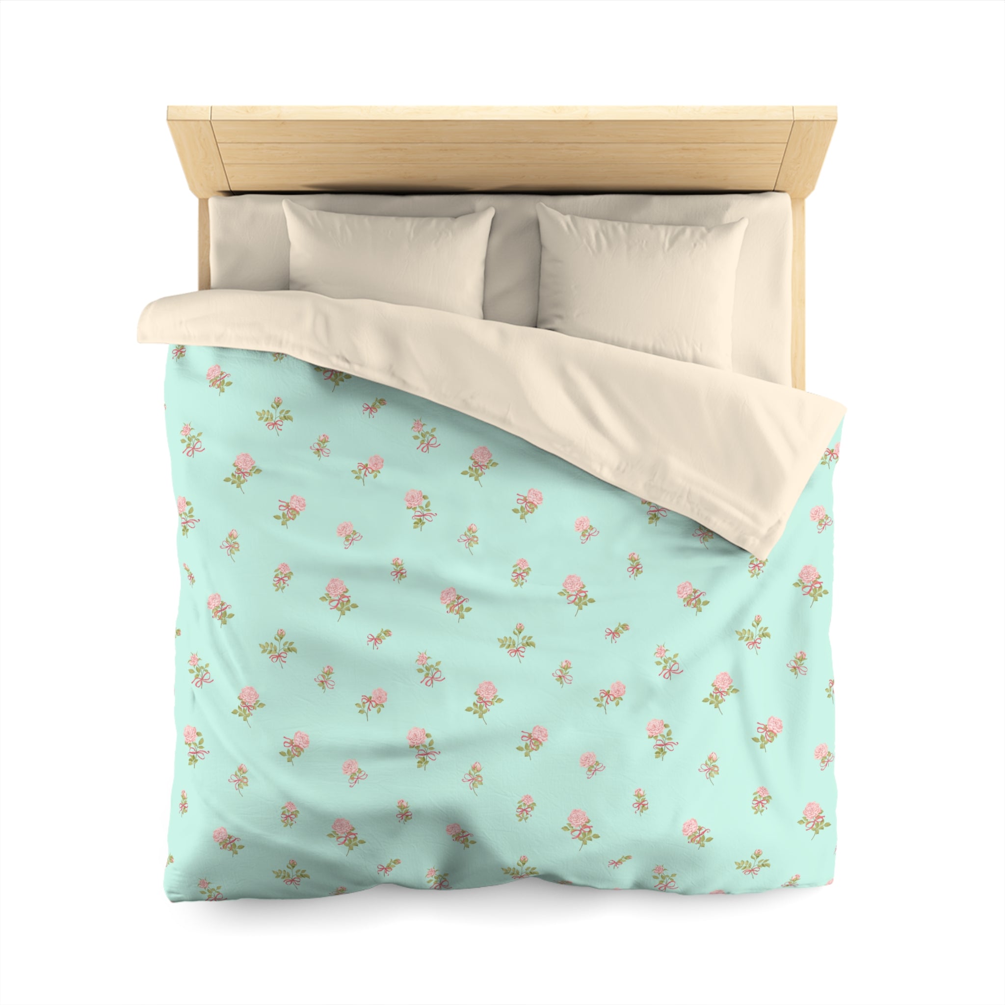 Floral Mint Duvet Cover