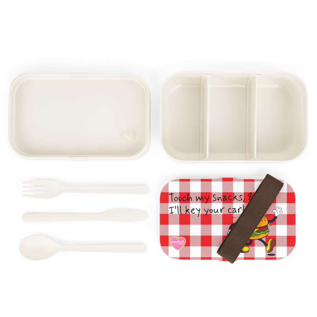 Bento Lunch Box — "Touch My Snacks, & I'll Key Your Car"