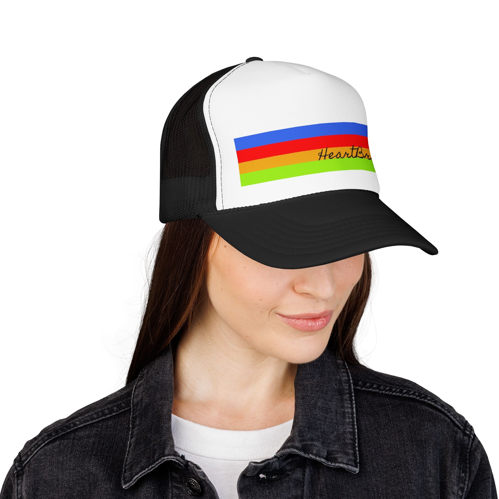 Retro Rainbow "Heartbreaker" Foam Cap