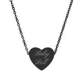 Engraved Heart Necklace — "Baby Doll" Script Pendant