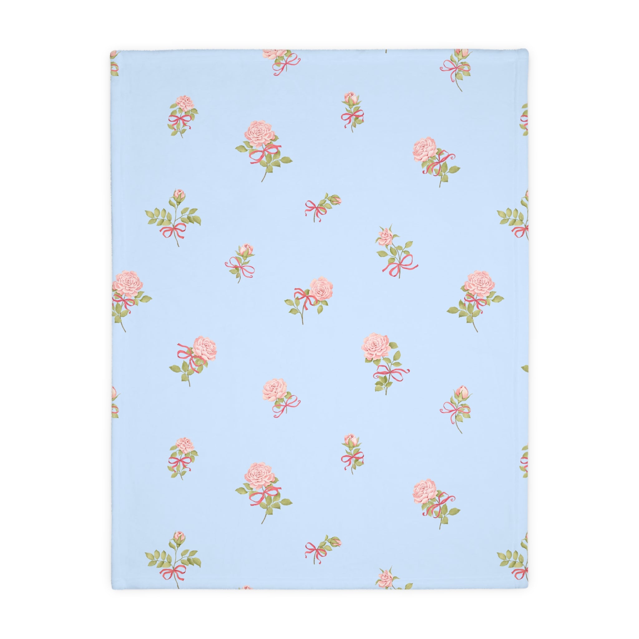 Floral Rose Toss Microfiber Blanket