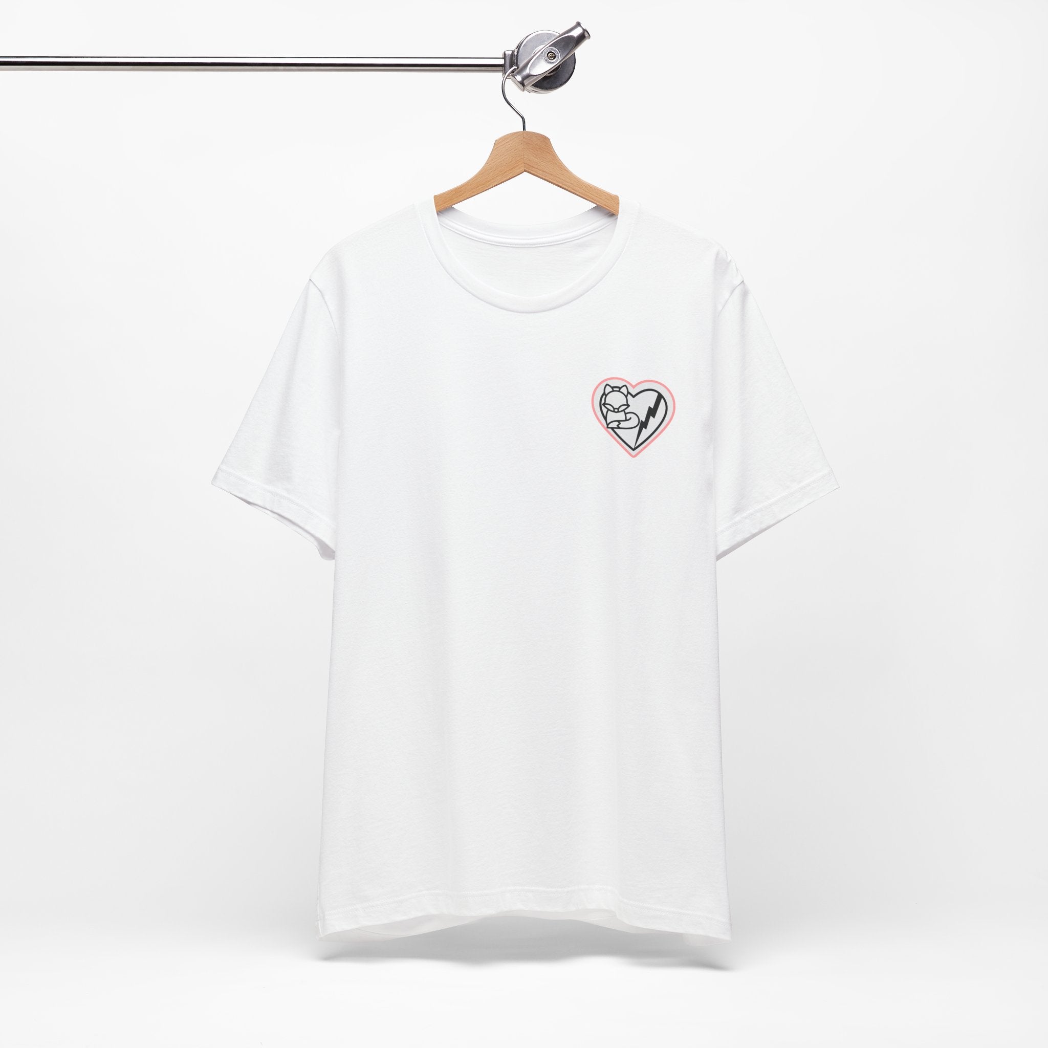 Retro Polaroid Graphic Tee — Heart Lips Back Print