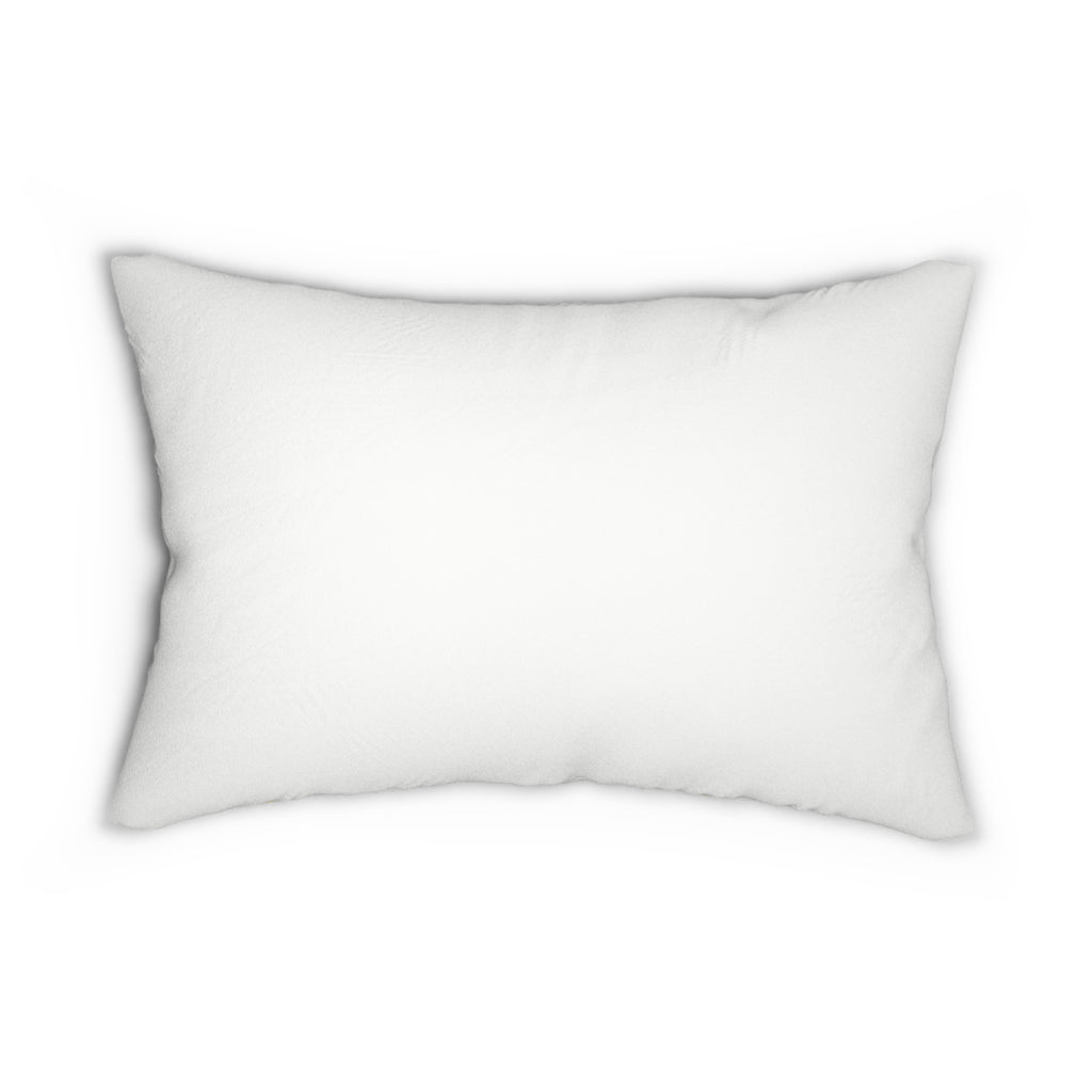 Starry Blue Border Lumbar Pillow — Yellow Stars Baby Nursery Accent