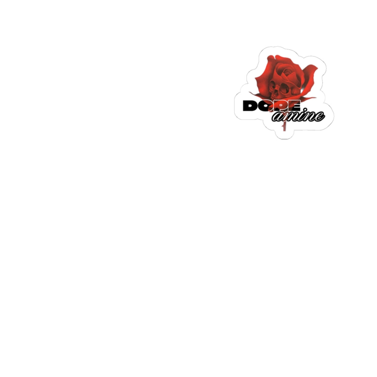 Rose Graphic Kiss-Cut Sticker — "Dope Anime" Laptop Decal