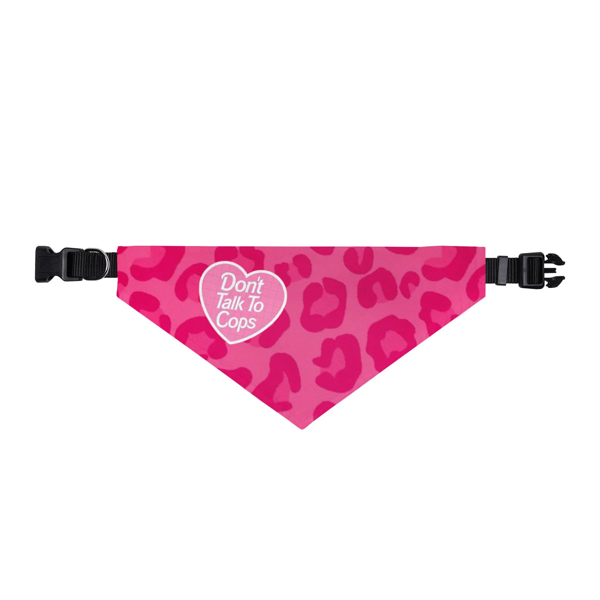 "Not a Snitch" Leopard Clip-On Pet Bandana