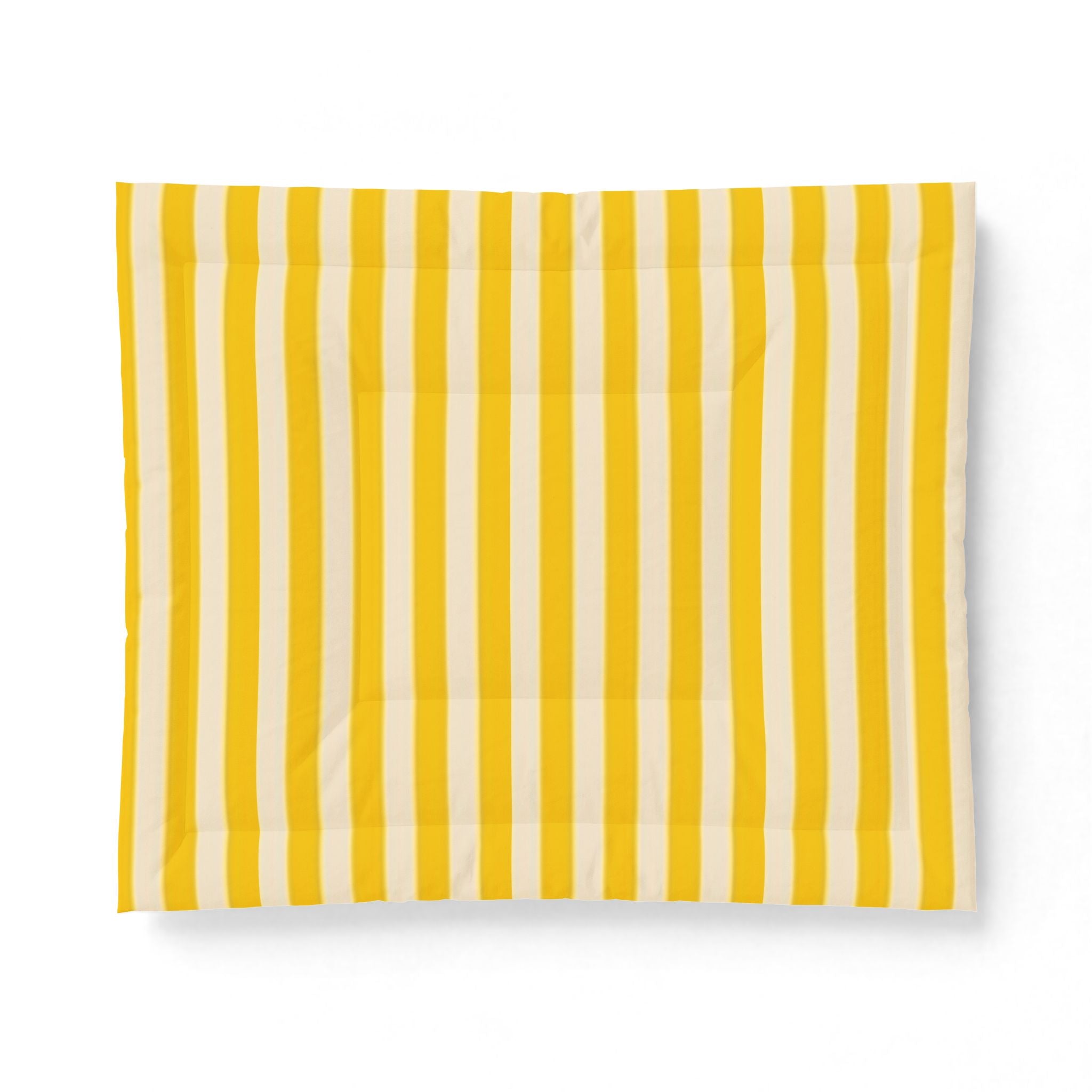 Yellow Stripe Cotton Comforter - Sunny Minimalist Bedspread
