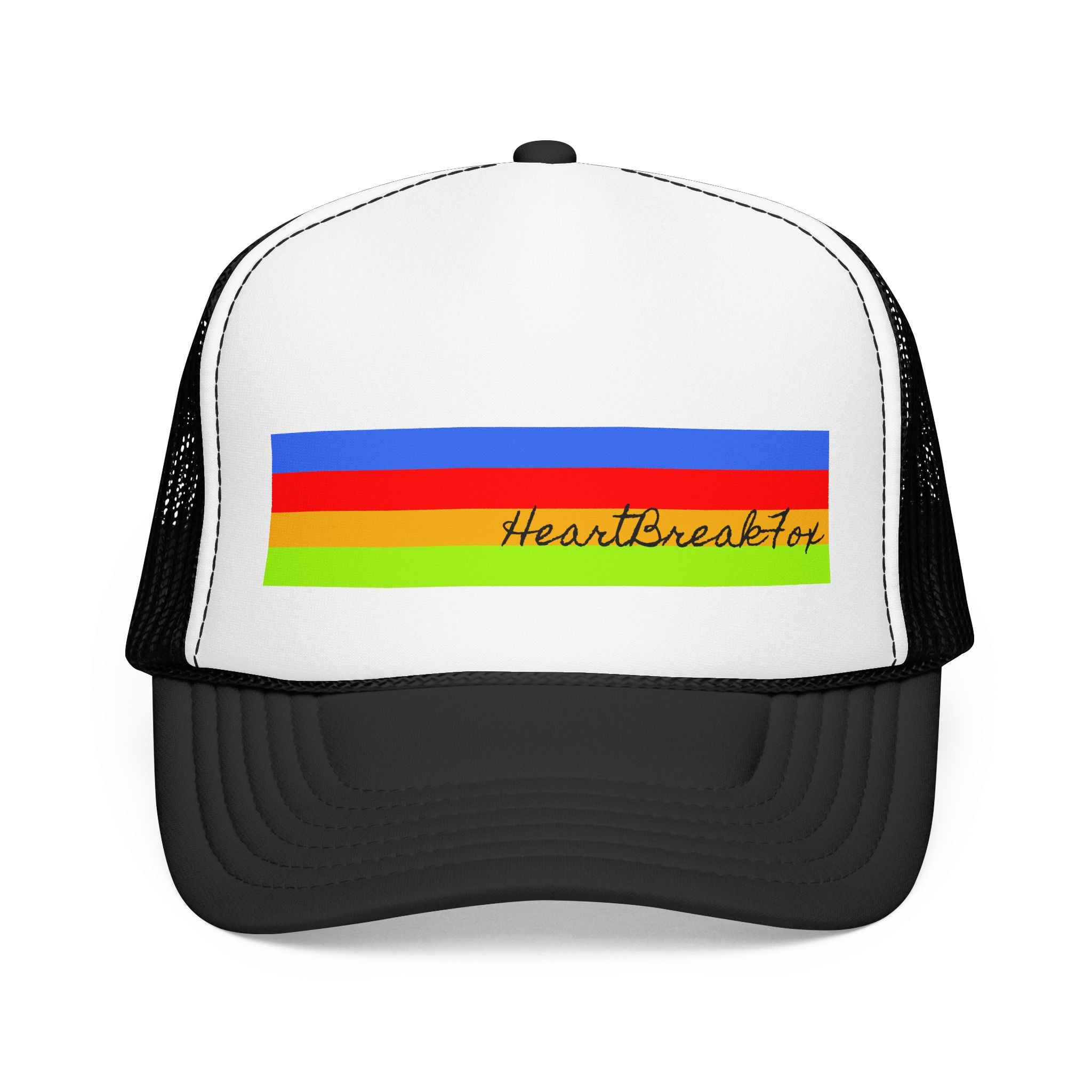 Retro Rainbow "Heartbreaker" Foam Cap
