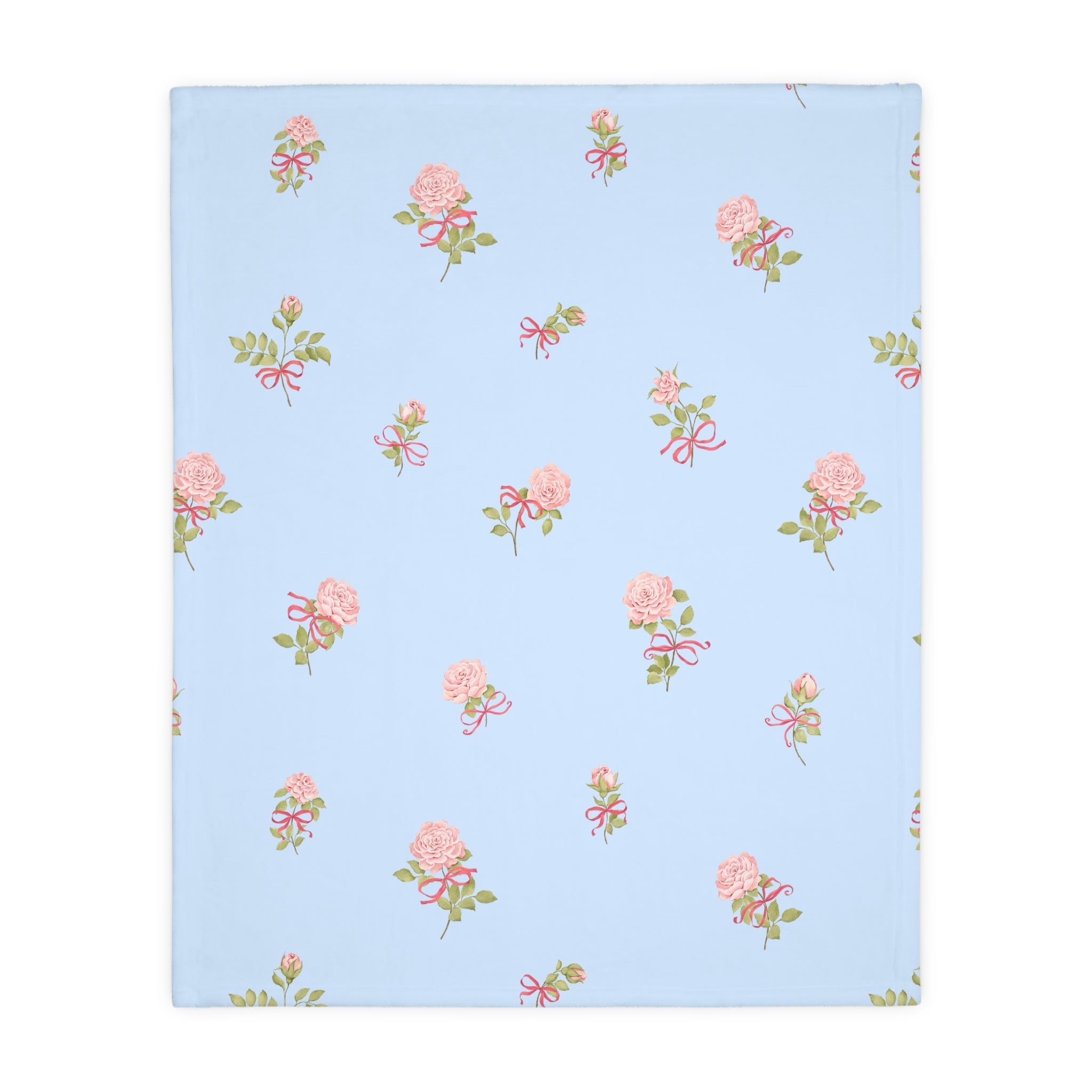 Floral Rose Toss Microfiber Blanket