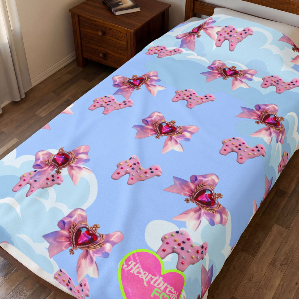 Plush Blanket — Pink Dream$ Velveteen Throw