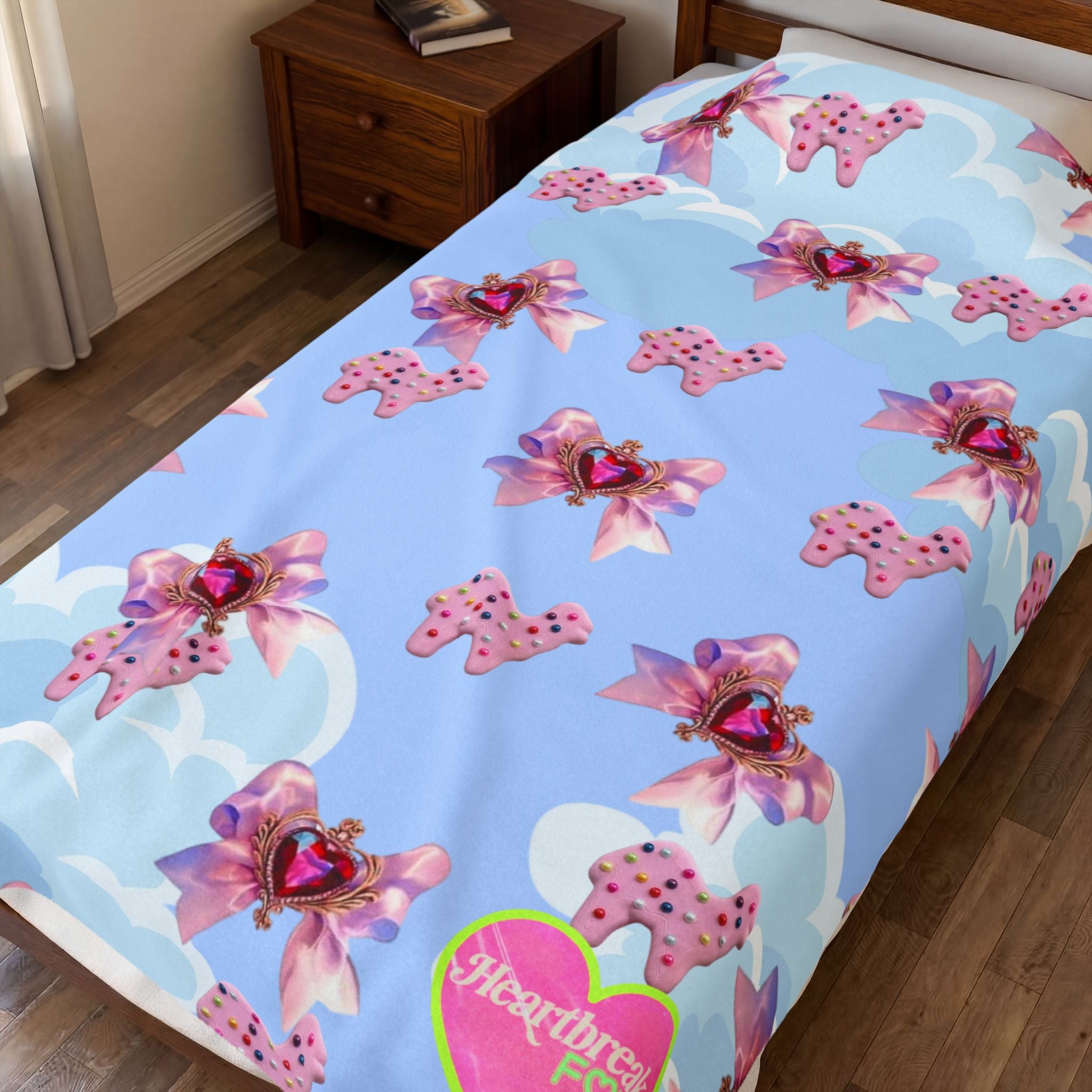Plush Blanket — Pink Dream$ Velveteen Throw