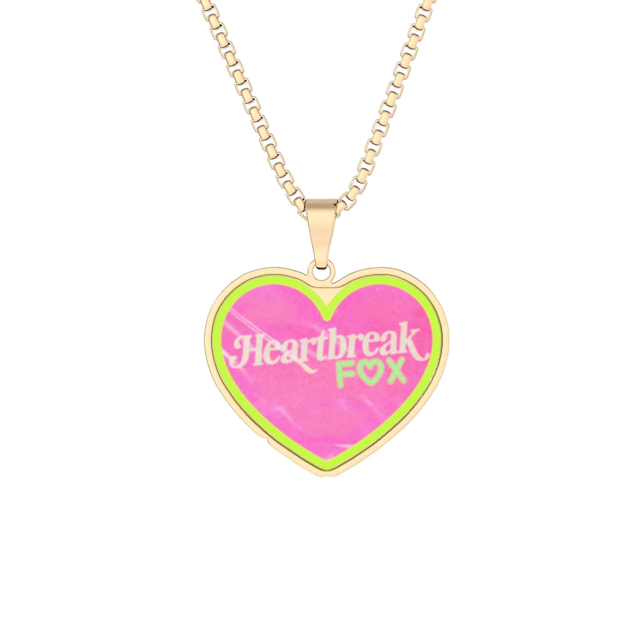 HesrdtBreakFox logo necklack