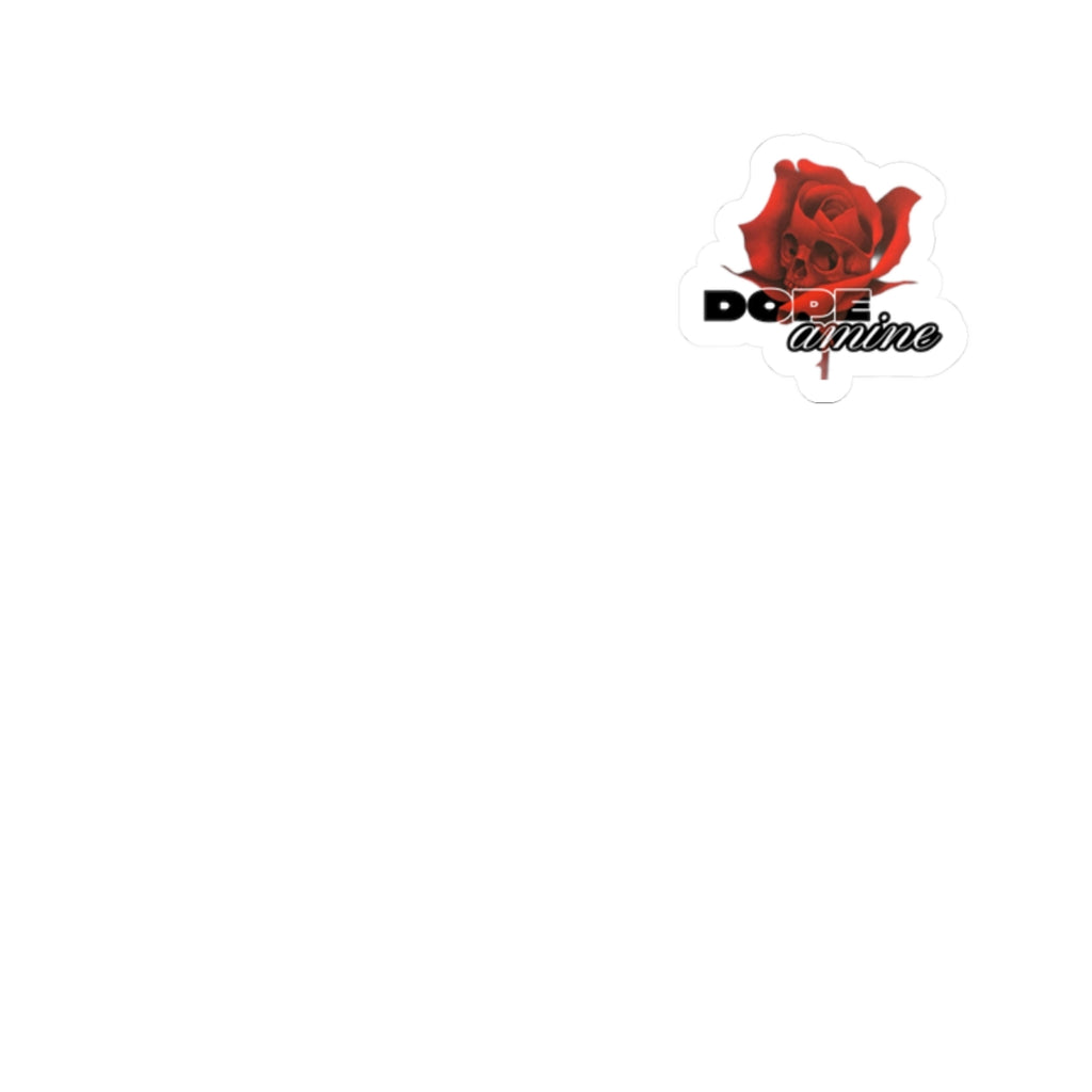 Rose Graphic Kiss-Cut Sticker — "Dope Anime" Laptop Decal
