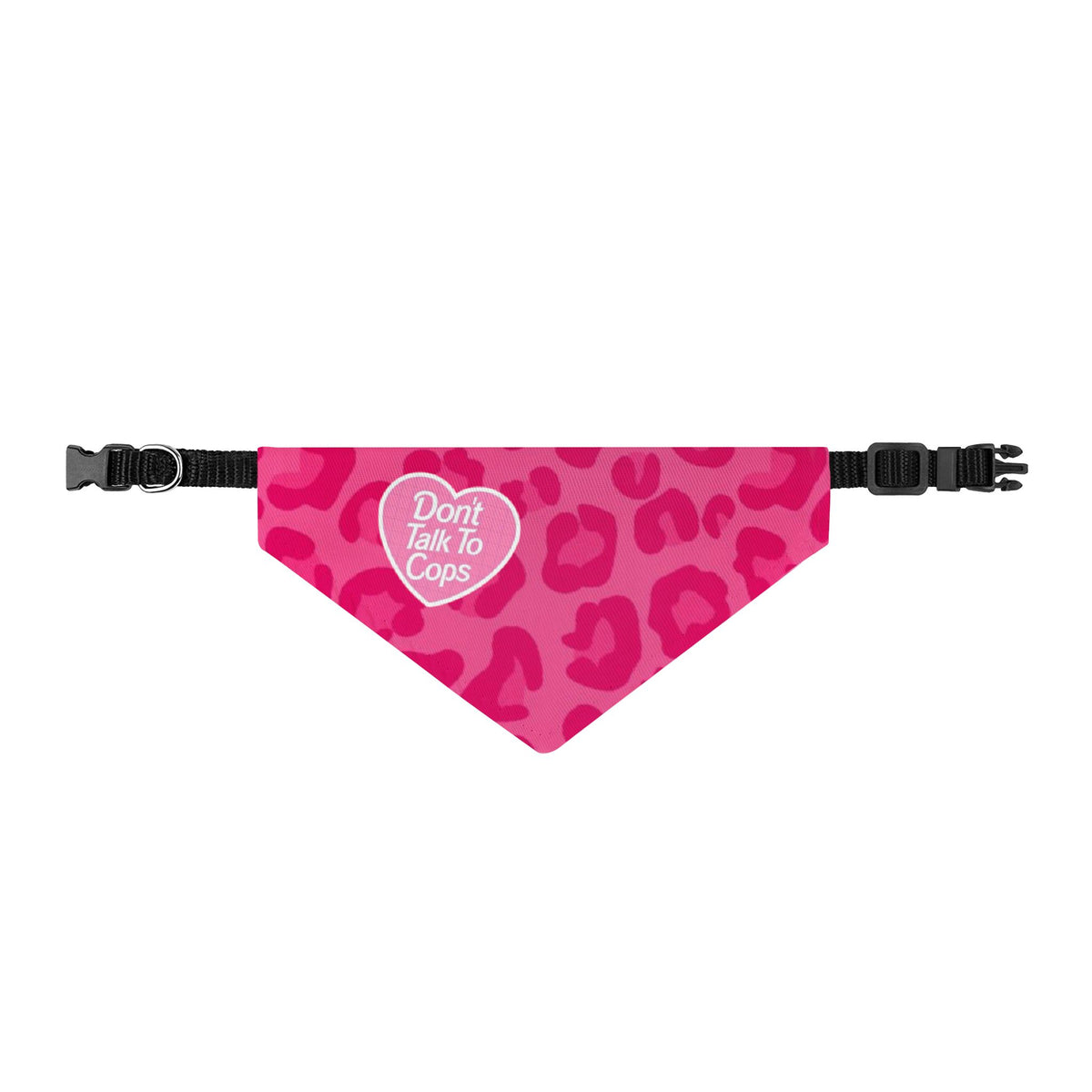 "Not a Snitch" Leopard Clip-On Pet Bandana