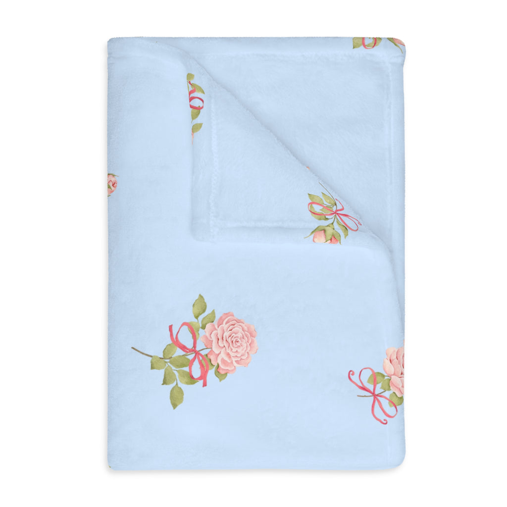 Floral Rose Toss Microfiber Blanket