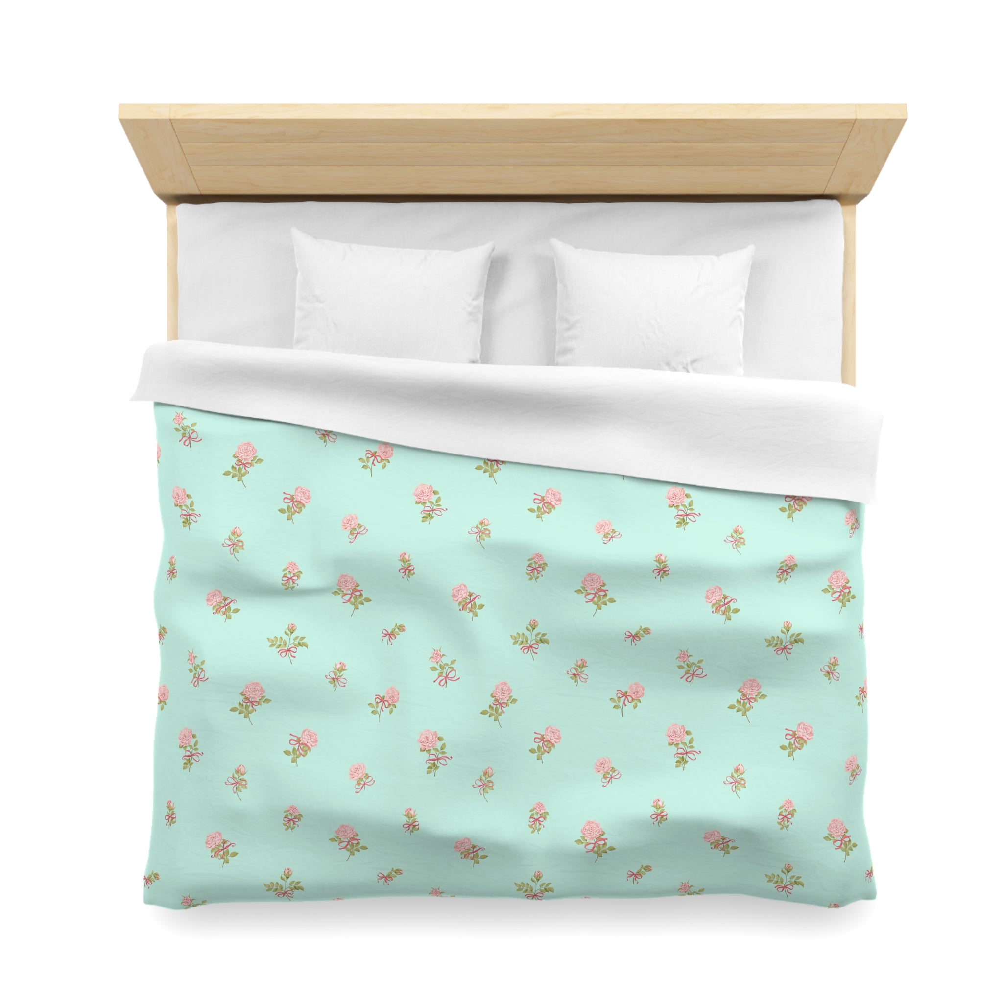 Floral Mint Duvet Cover