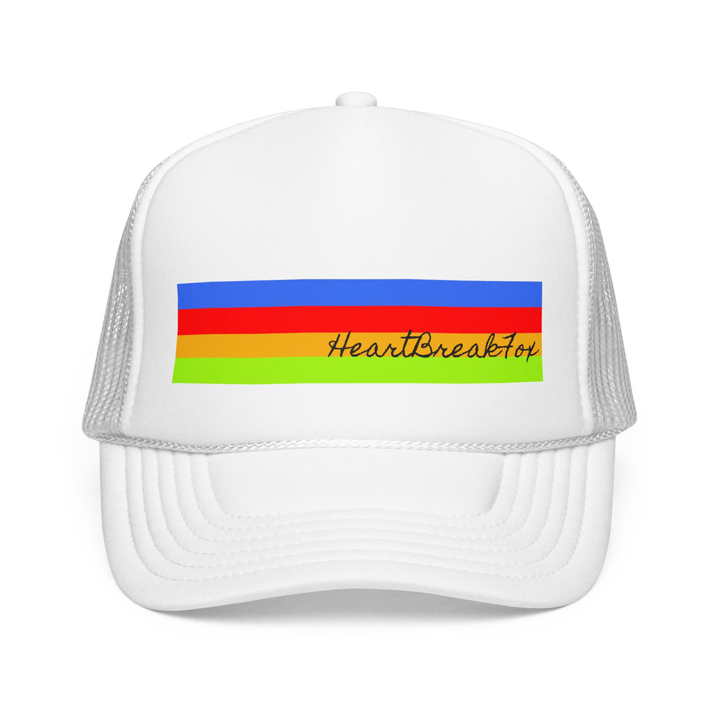 Retro Rainbow "Heartbreaker" Foam Cap