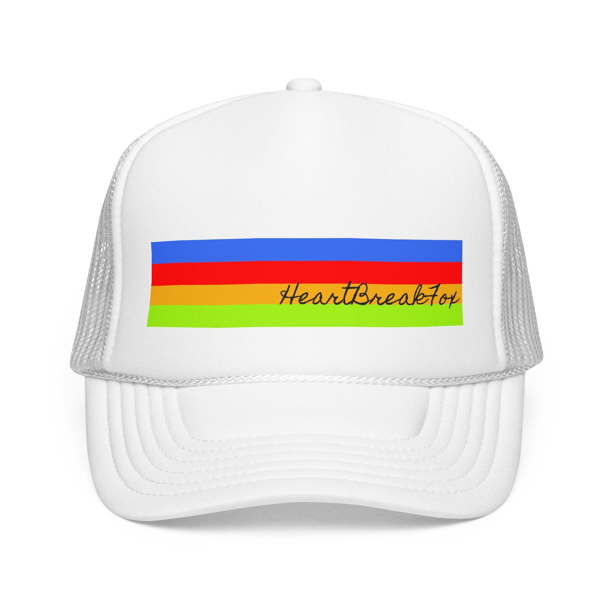 Retro Rainbow "Heartbreaker" Foam Cap