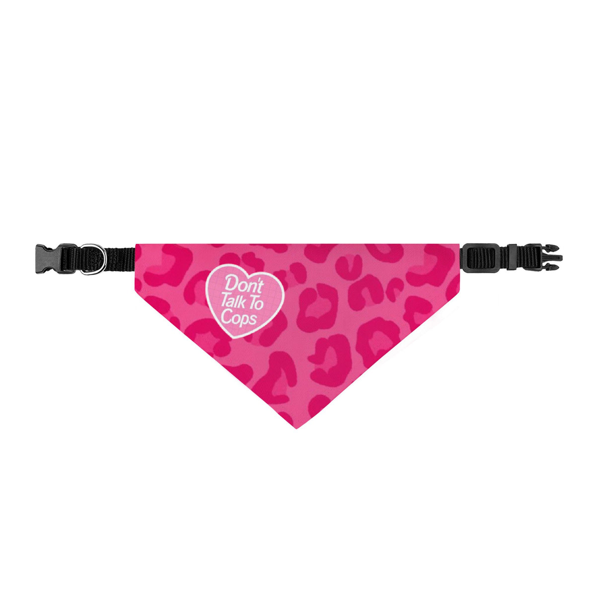 "Not a Snitch" Leopard Clip-On Pet Bandana