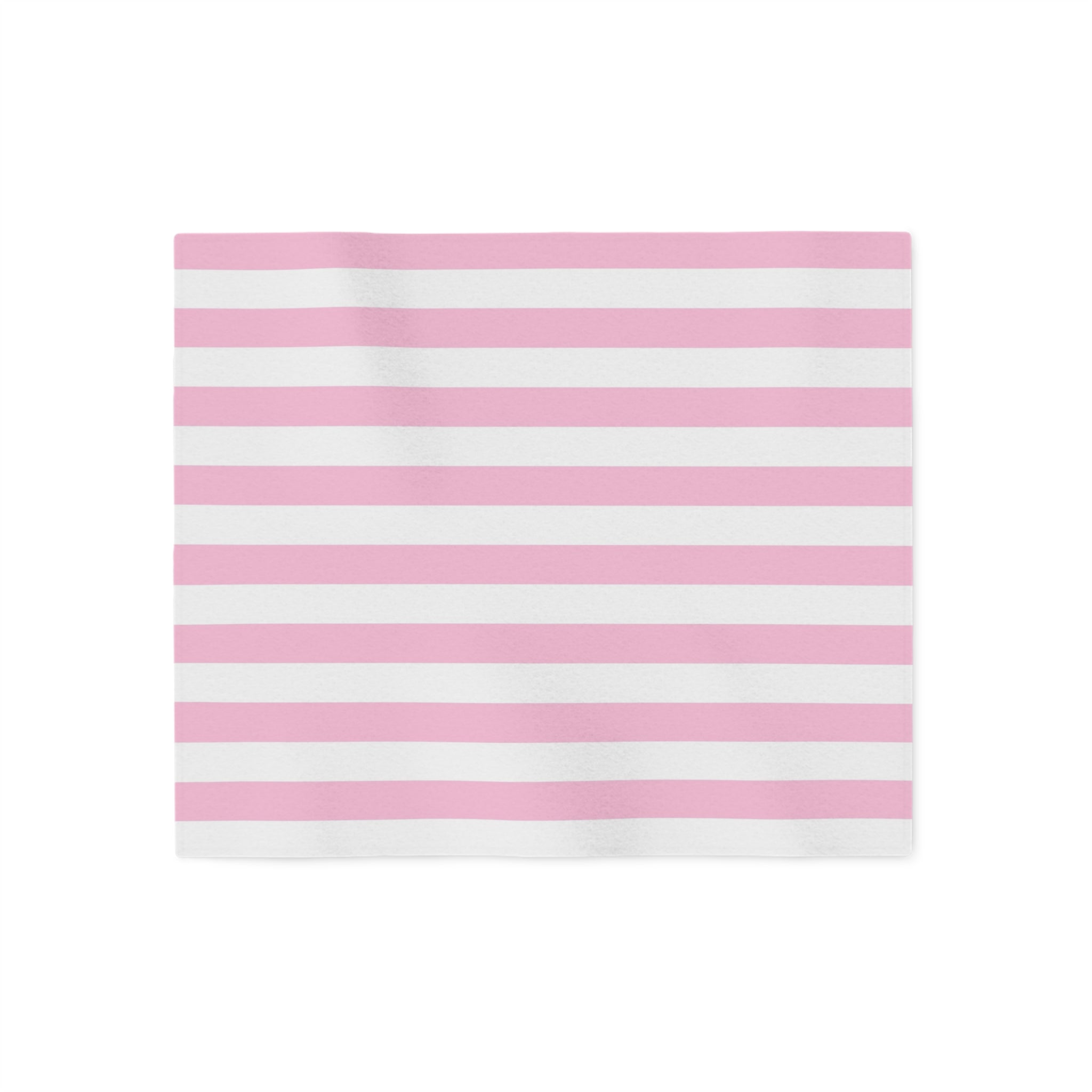 Striped Cozy Blanket — Pink & White Horizontal Stripe Sweatshirt Blanket