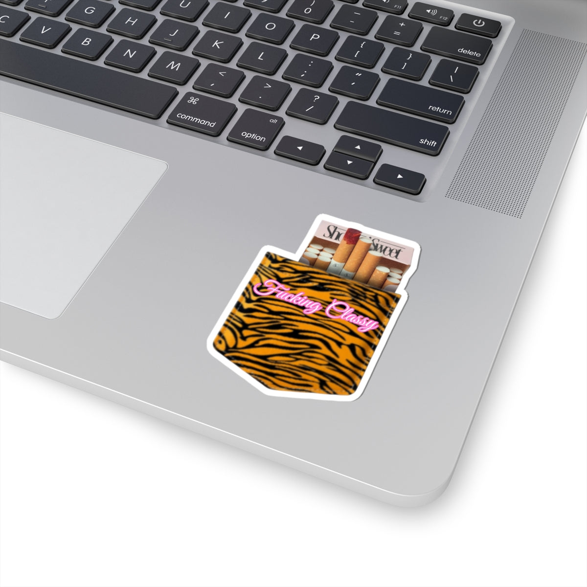 Kiss-Cut Stickers — 'F***ing Classy' Tiger Pocket Sticker (Cigarette Pack Design)