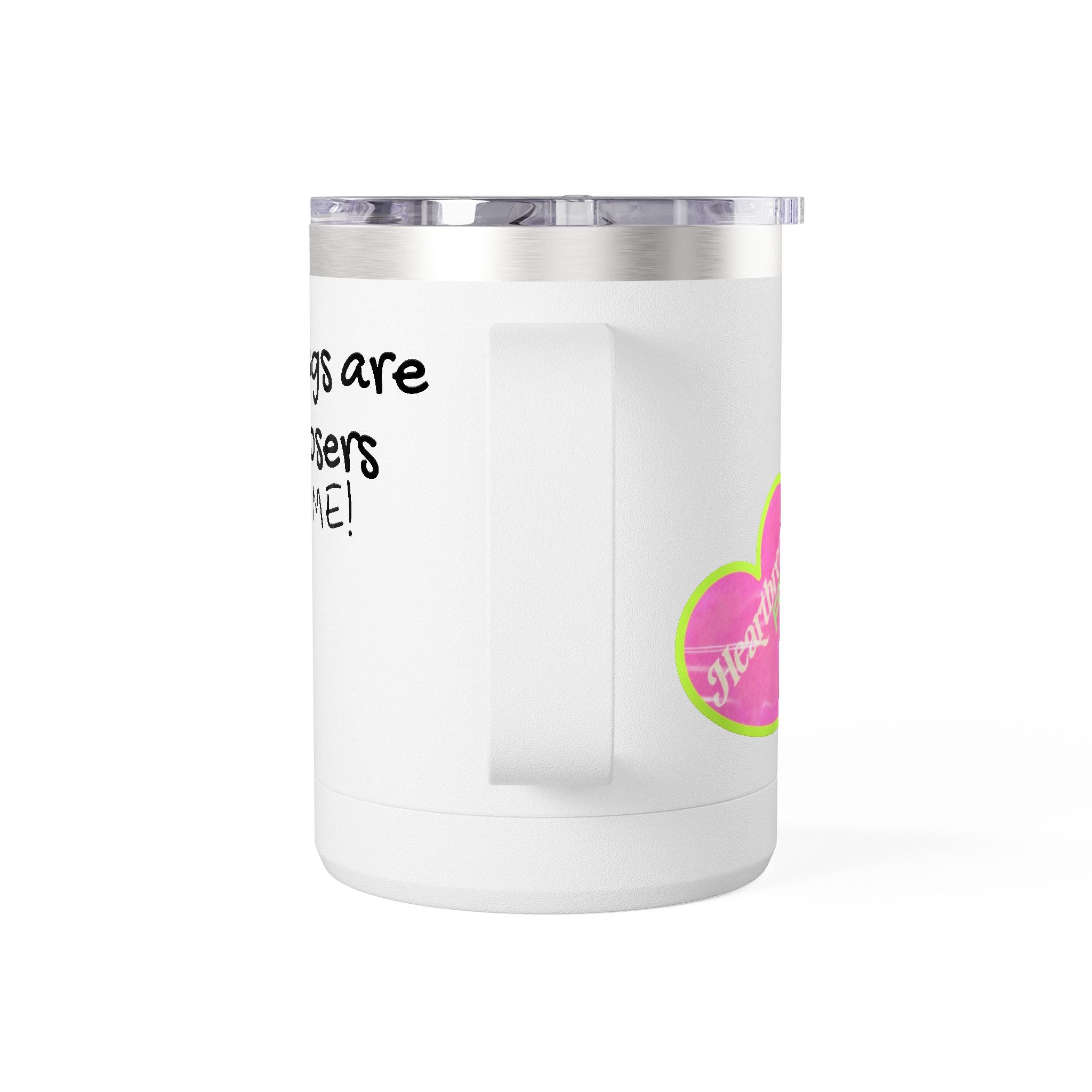 15oz Coffee Tumbler — "Mornings Are for Losers, Not Me!" Travel Mug