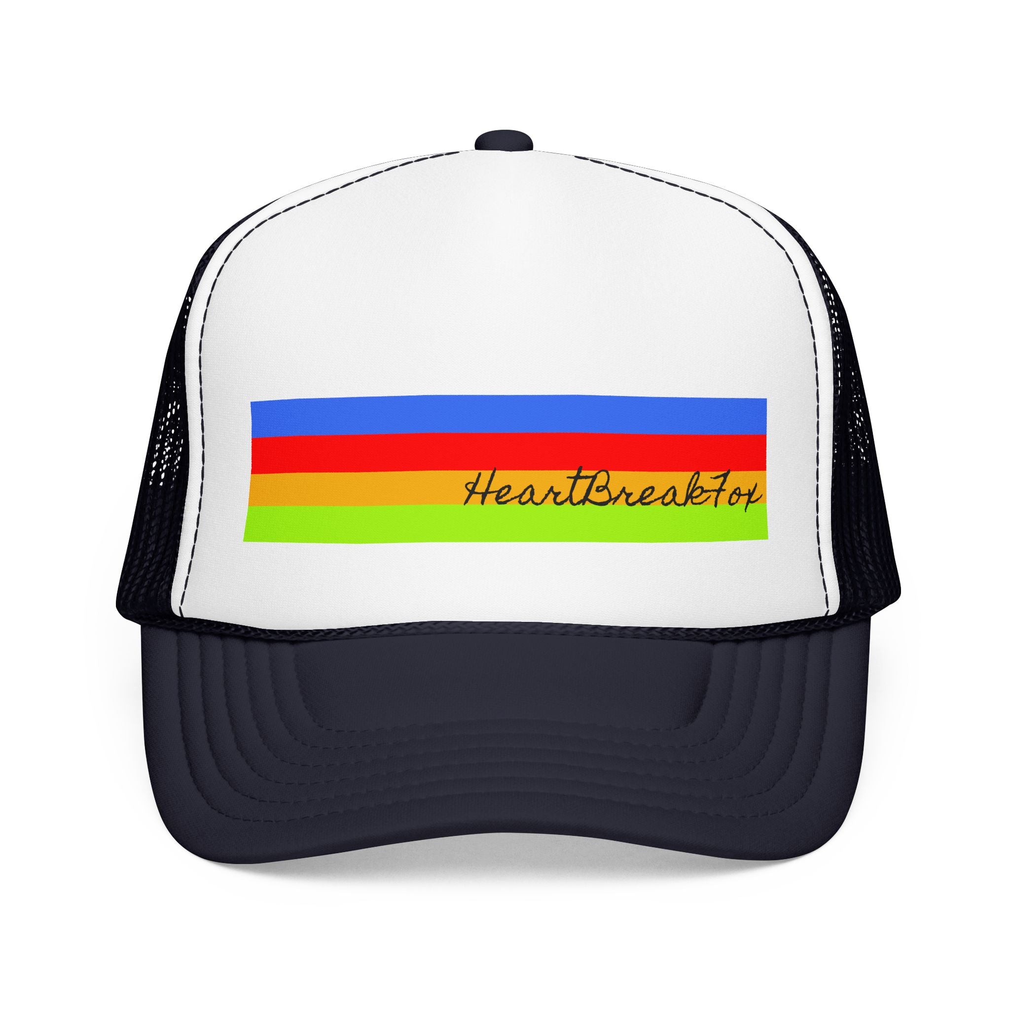 Retro Rainbow "Heartbreaker" Foam Cap