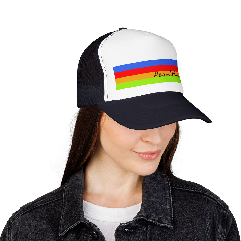 Retro Rainbow "Heartbreaker" Foam Cap